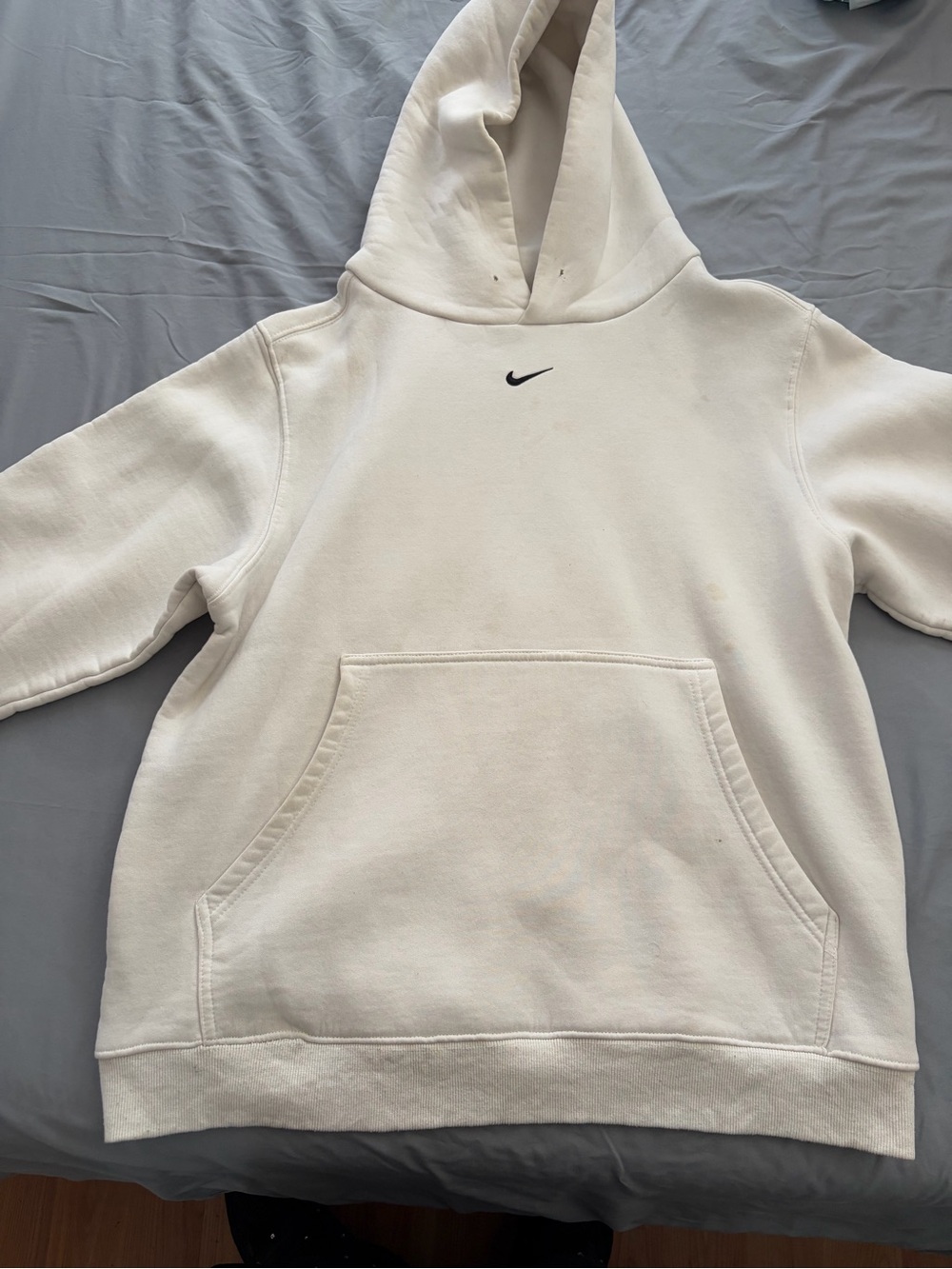 White Nike Hoodie Pull - Over